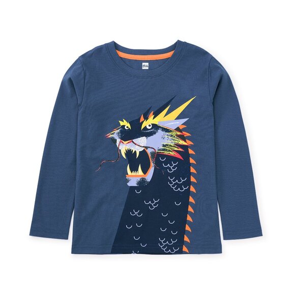 Tea Collection Dragon Roar Graphic Tee, 4 - NWT - Picture 1 of 6